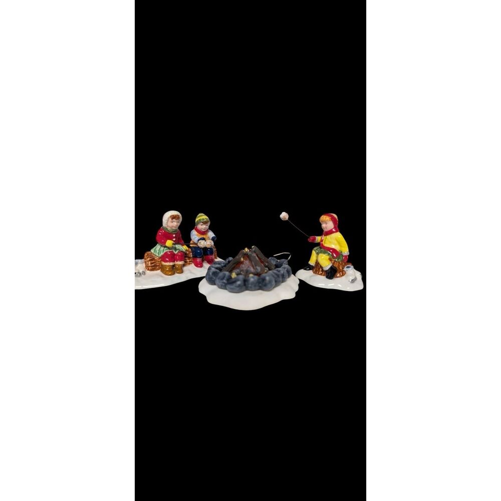 Department 56 Snow Village Marshmallow Roast 54780 WORKING & COMPLETE NIB